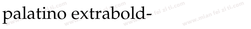 palatino extrabold字体转换